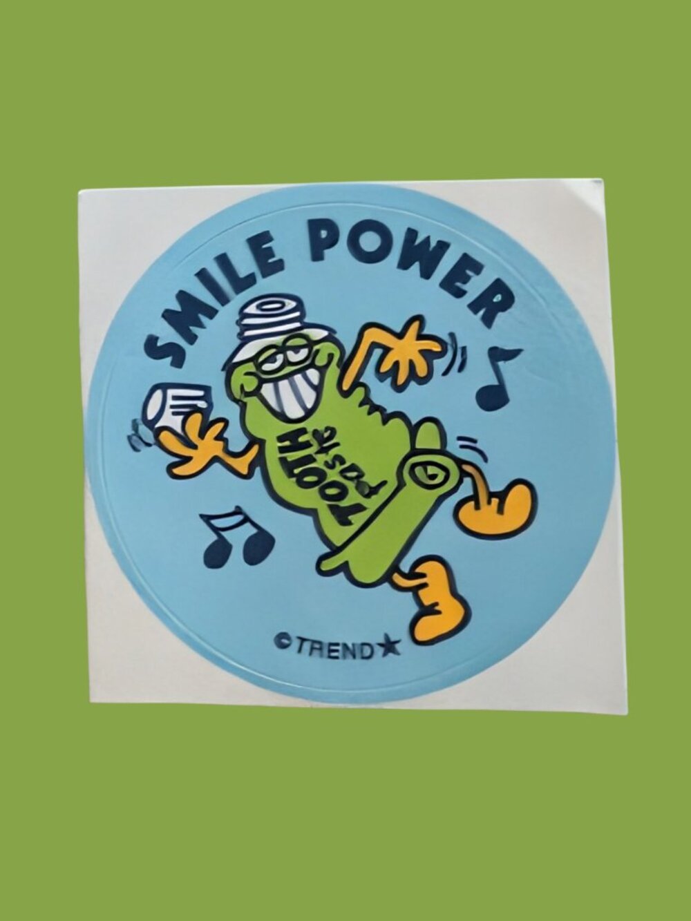10/$25 Toothpaste "Smile Power" Scratch & Sniff Retro Sticker